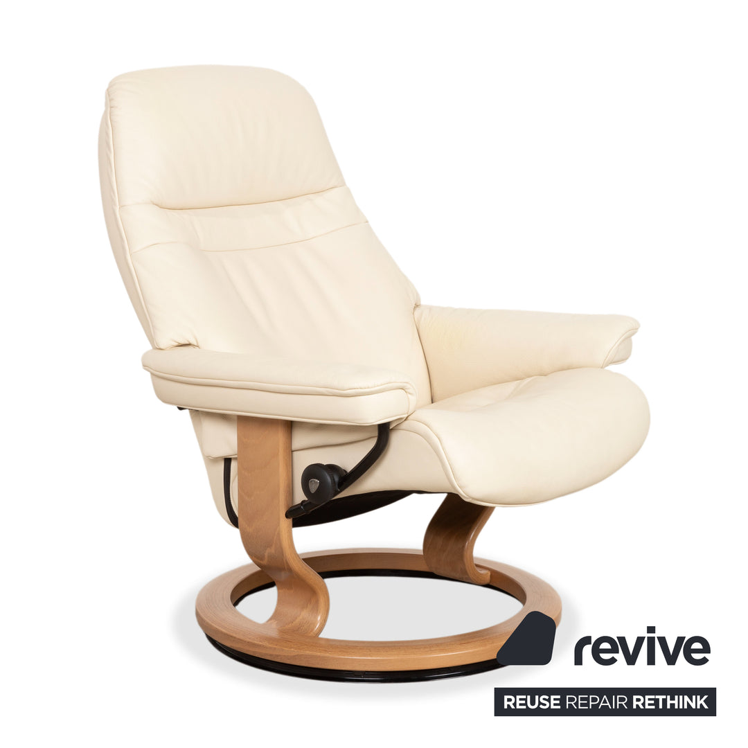 Stressless Dream Leder Sessel Creme inkl. Hocker