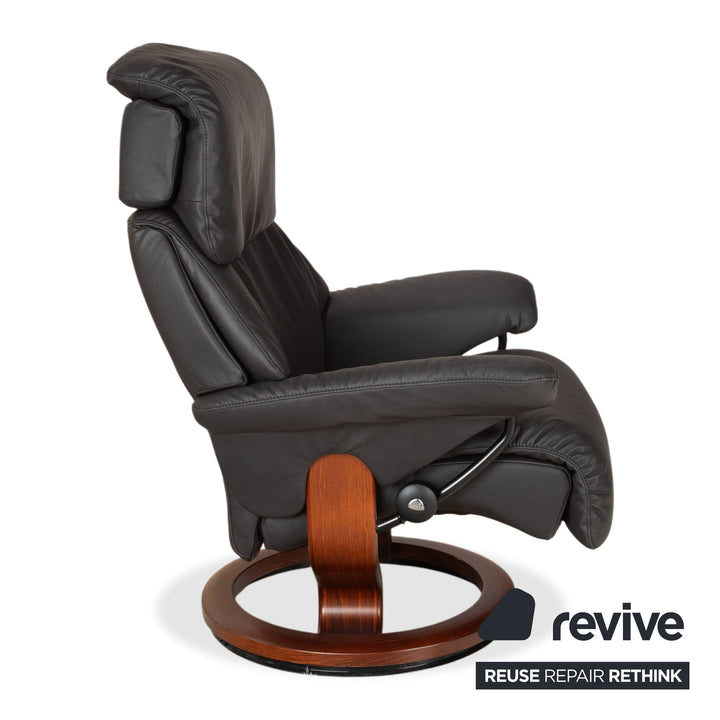 Stressless Dream Leder Sessel Schwarz Anthrazit Grau Braun inkl. Hocker