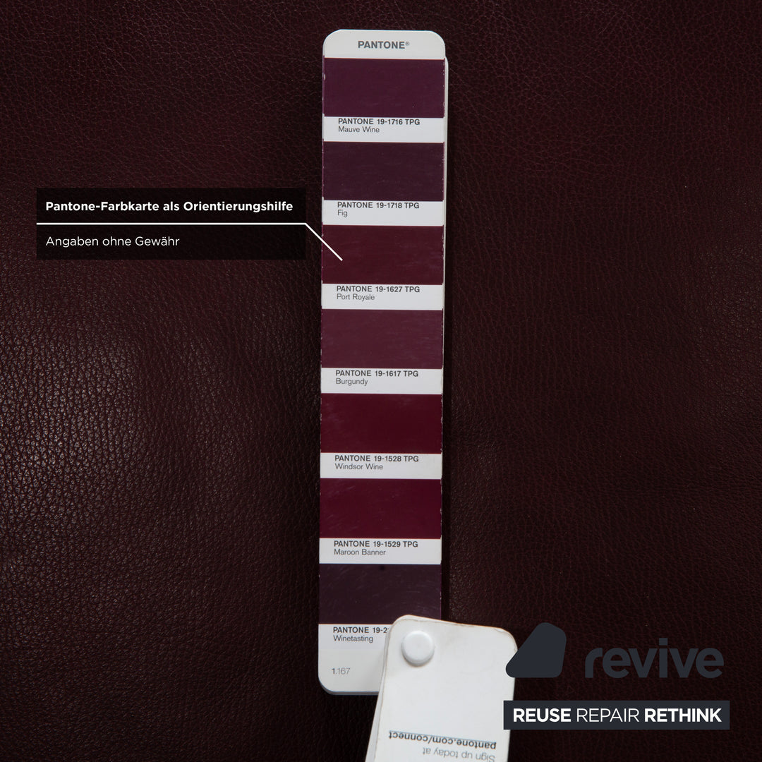 Canapé d'angle en cuir Stressless E200 rouge bordeaux