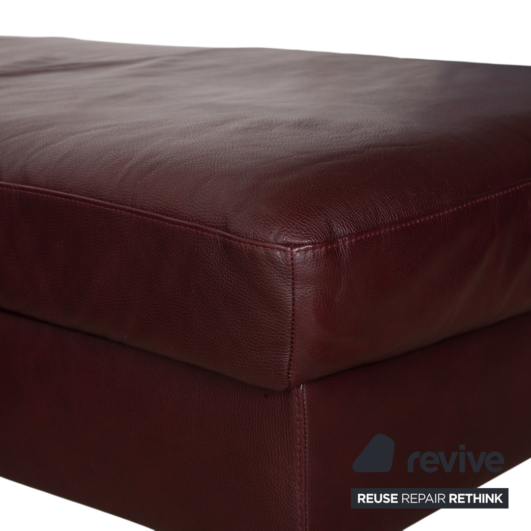 Canapé d'angle en cuir Stressless E200 rouge bordeaux