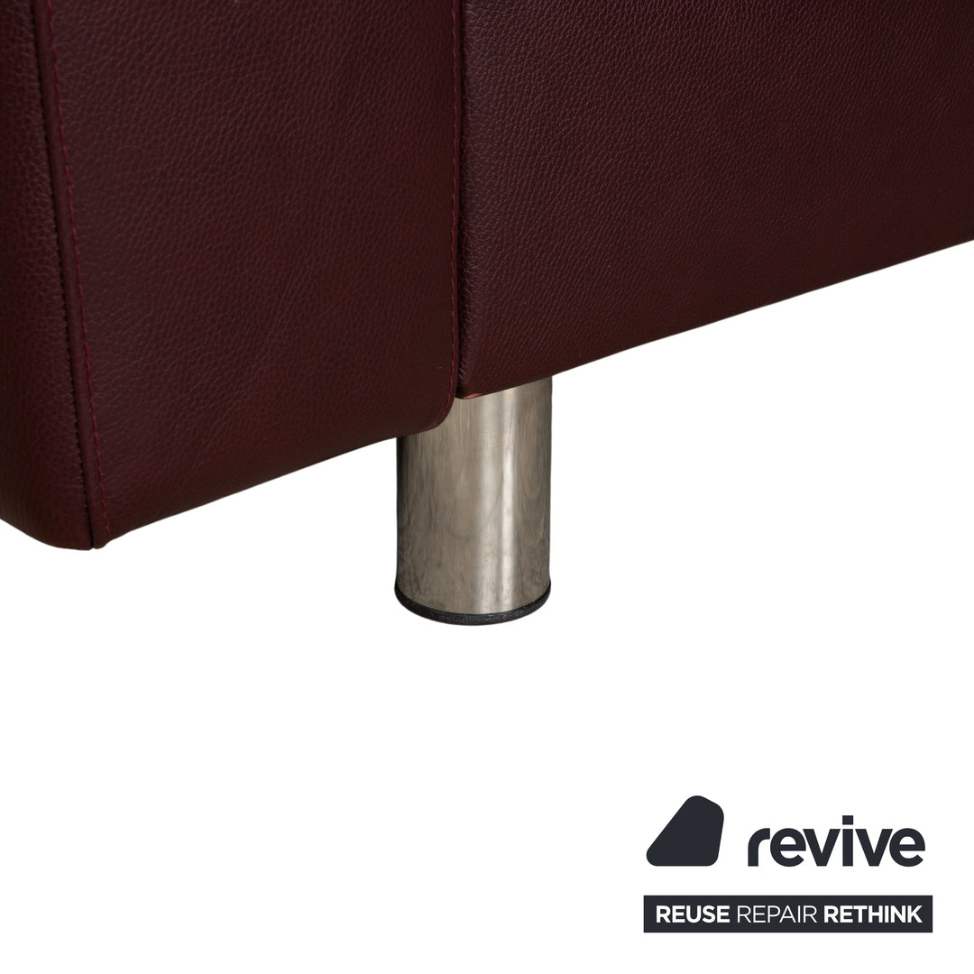 Canapé d'angle en cuir Stressless E200 rouge bordeaux