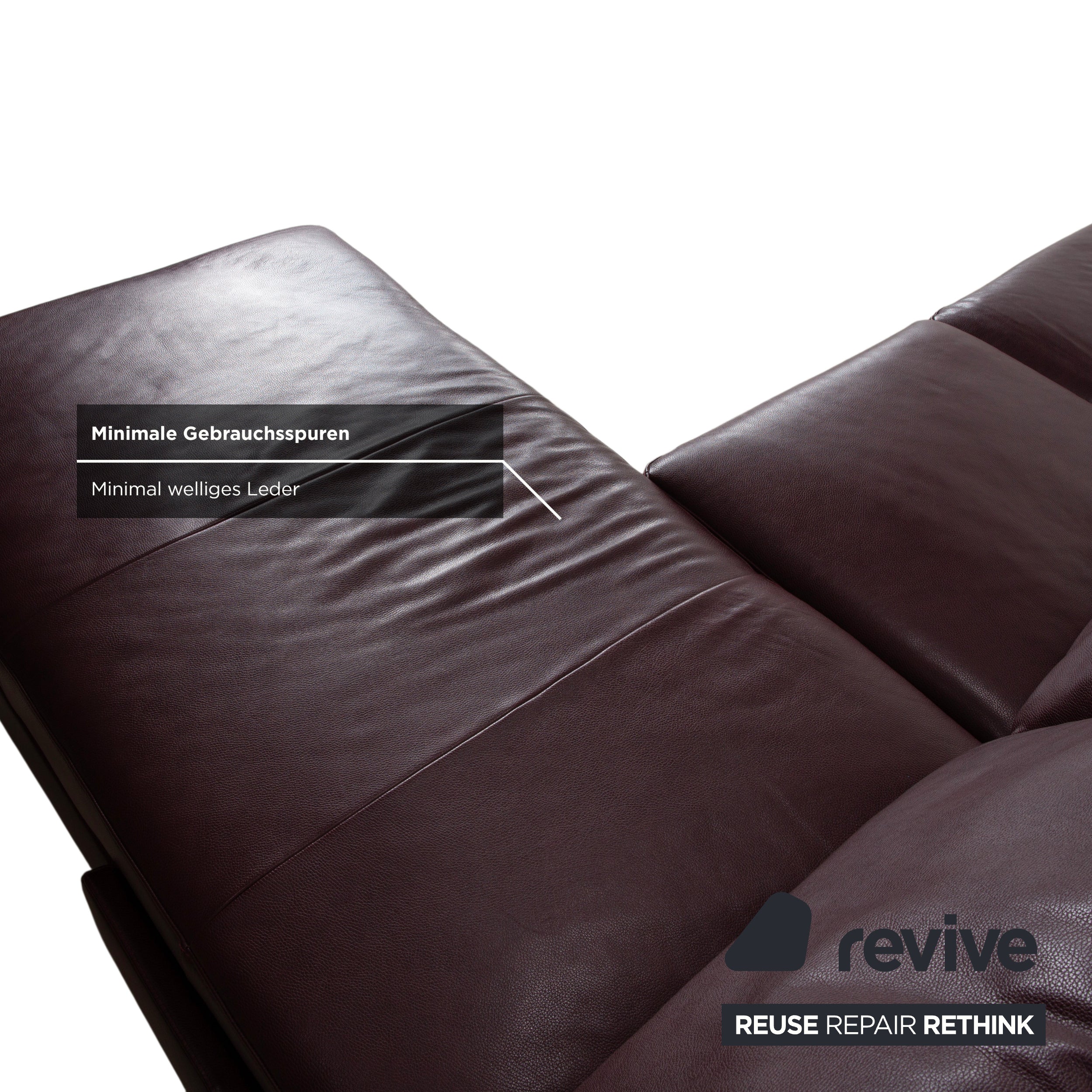 Stressless E200 Leather Corner Sofa Red Bordeaux Sofa Couch