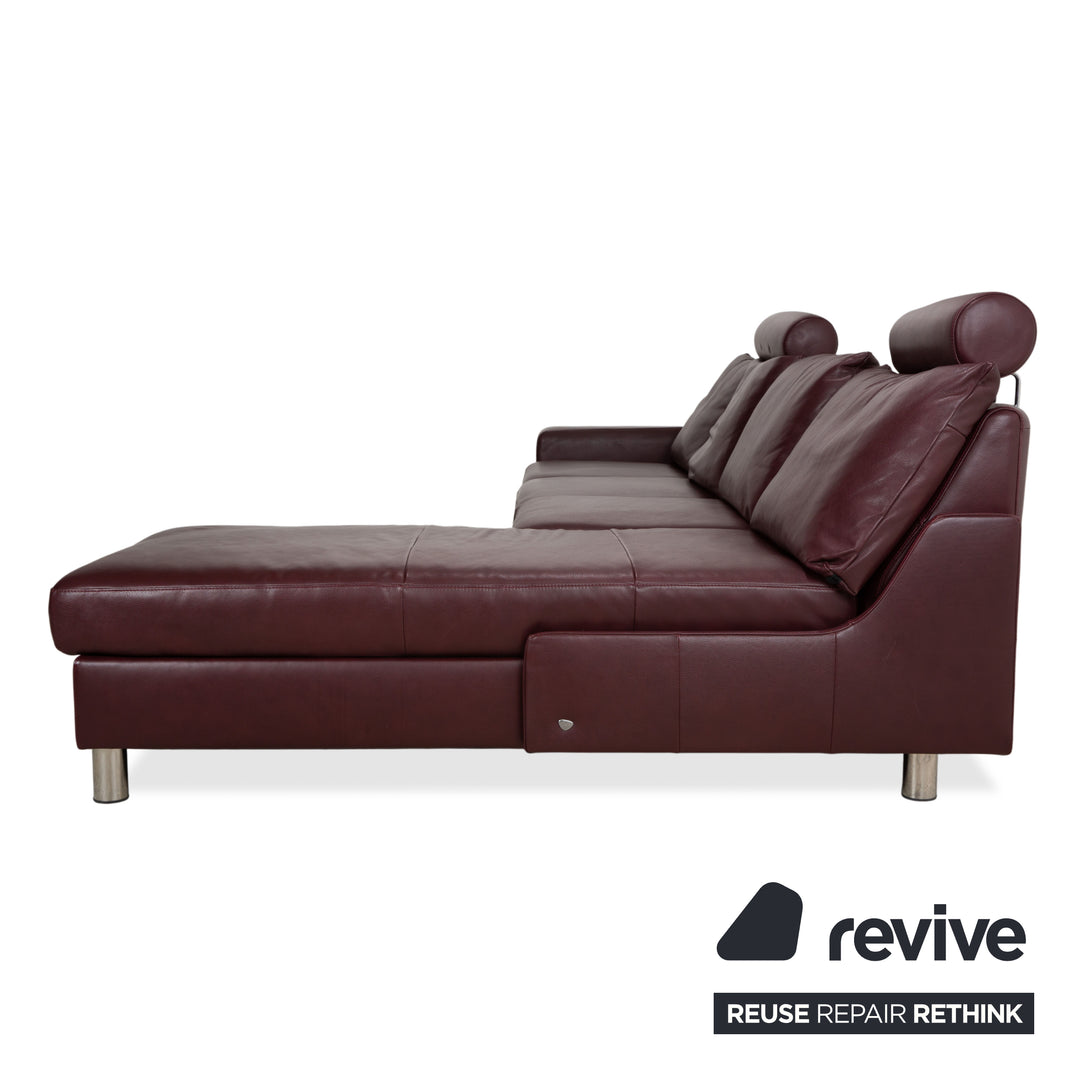 Canapé d'angle en cuir Stressless E200 rouge bordeaux