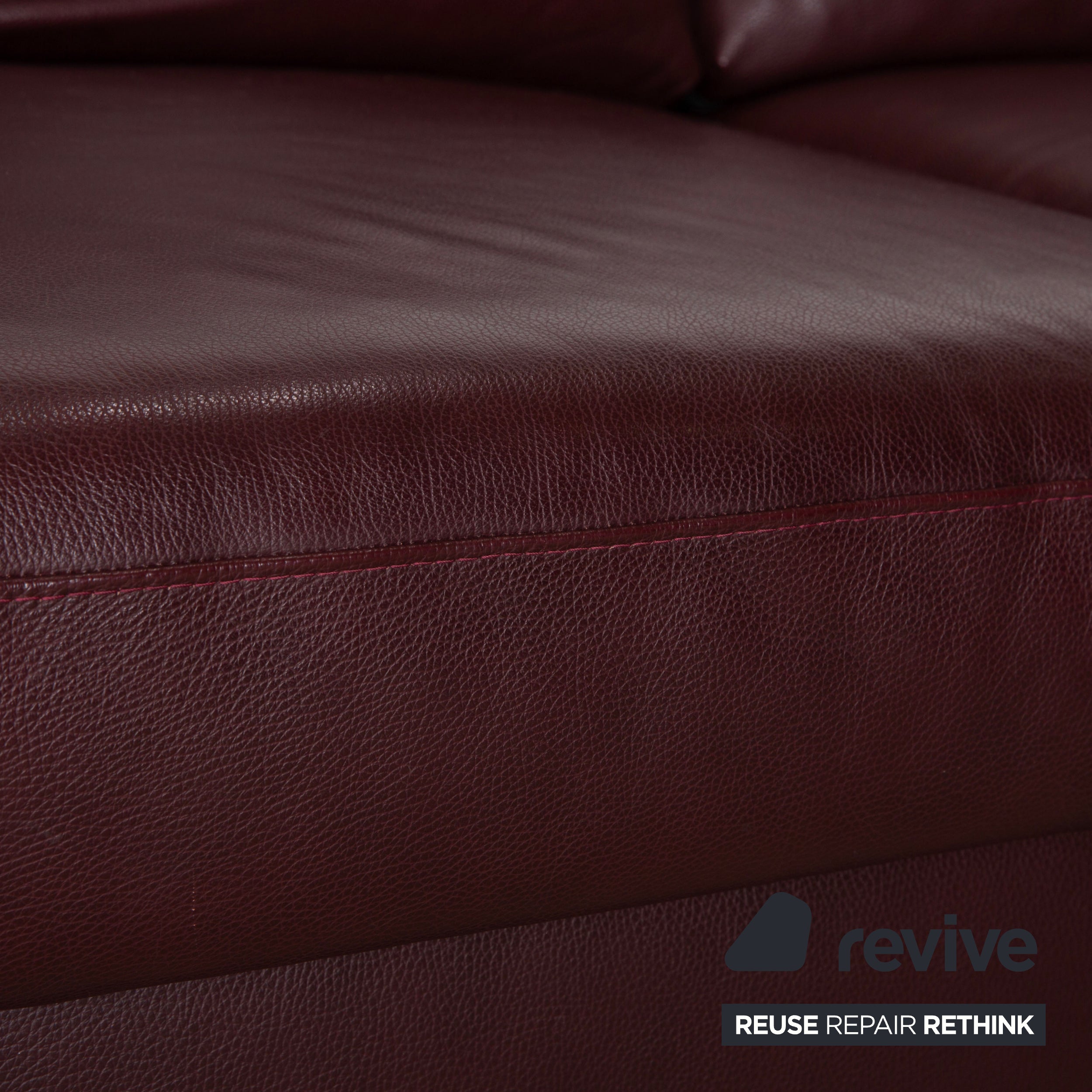 Stressless E200 Leather Corner Sofa Red Bordeaux Sofa Couch