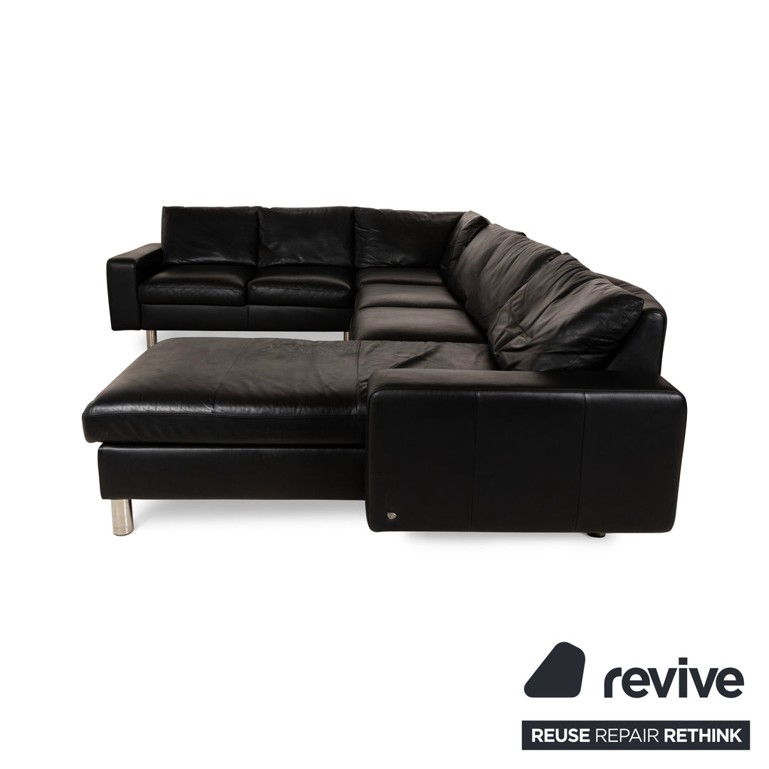 Stressless E200 Leder Ecksofa Schwarz Recamiere Rechts Sofa Couch