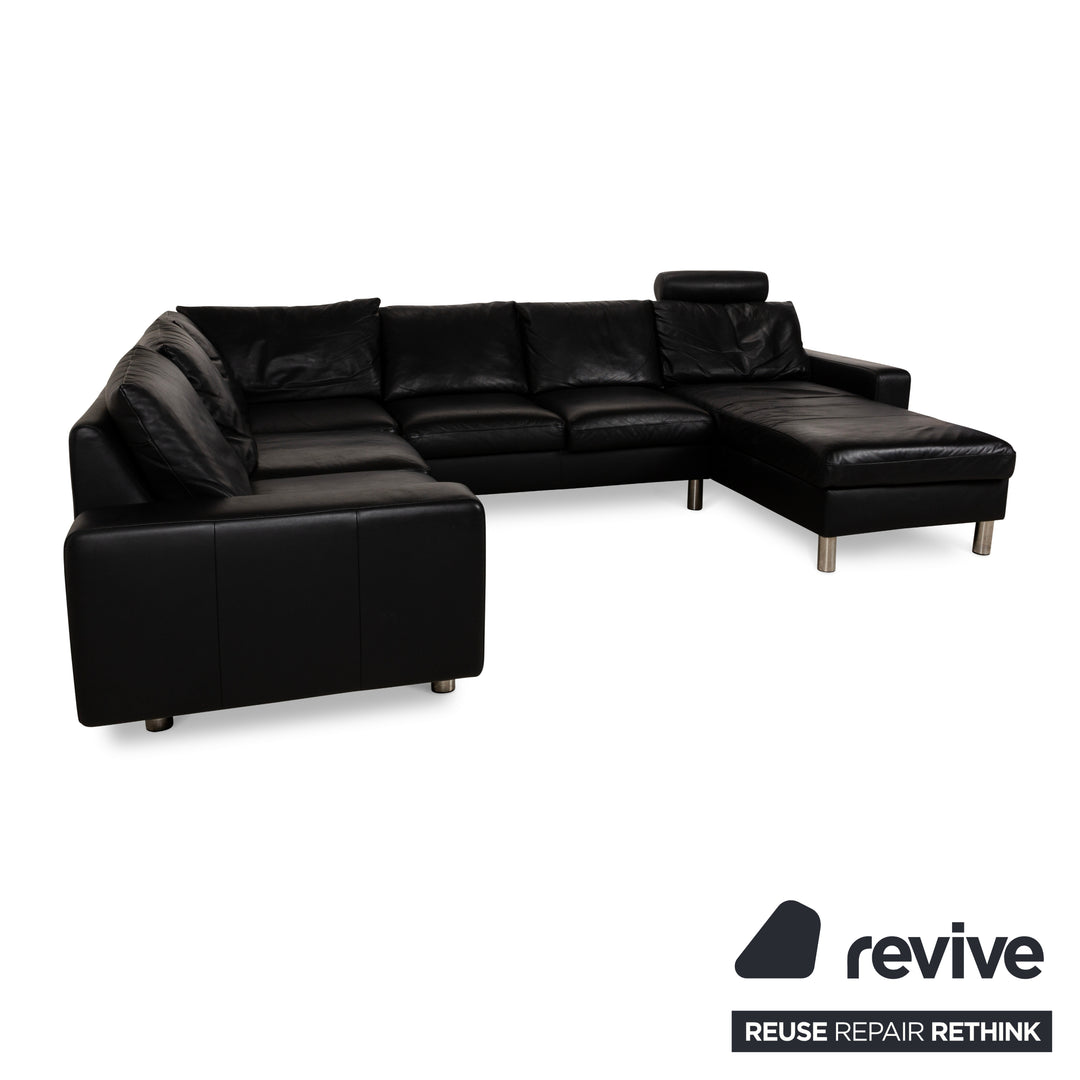 Stressless E200 Leder Ecksofa Schwarz Recamiere Rechts Sofa Couch