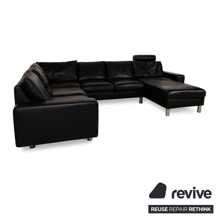 Stressless E200 Leder Ecksofa Schwarz Recamiere Rechts Sofa Couch