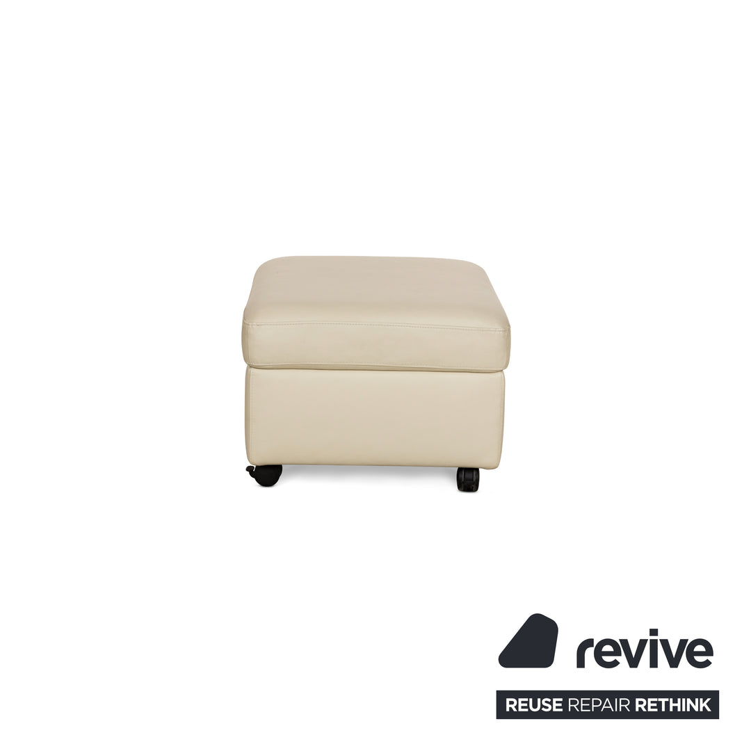 Stressless E200 Leder Hocker Creme