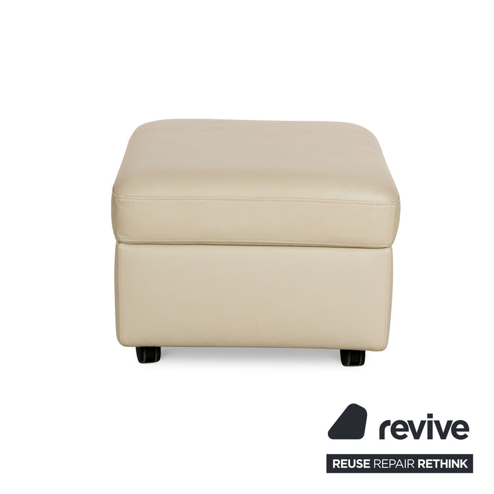 Stressless E200 Leder Hocker Creme