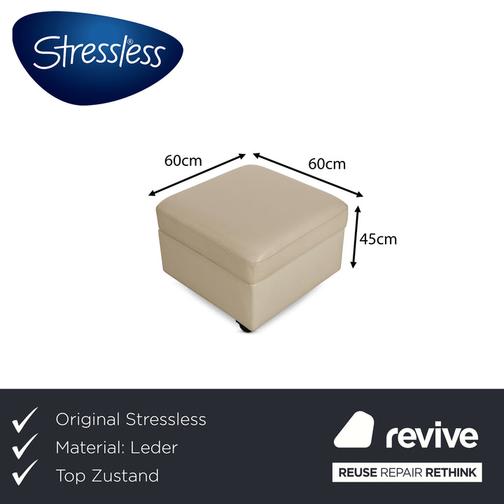 Stressless E200 Leder Hocker Creme