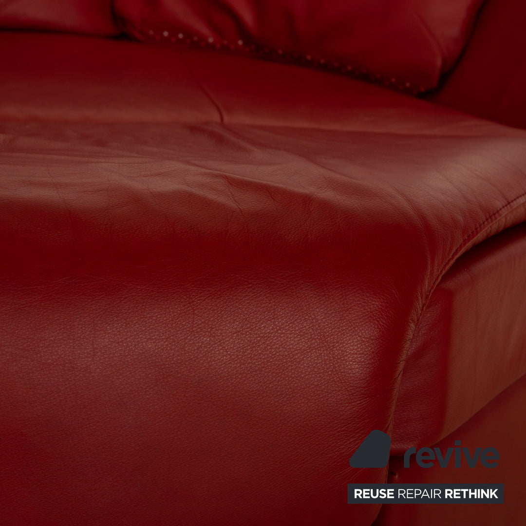 Stressless Eckteil XXL Leder Sessel Rot Liege Couch Sofa