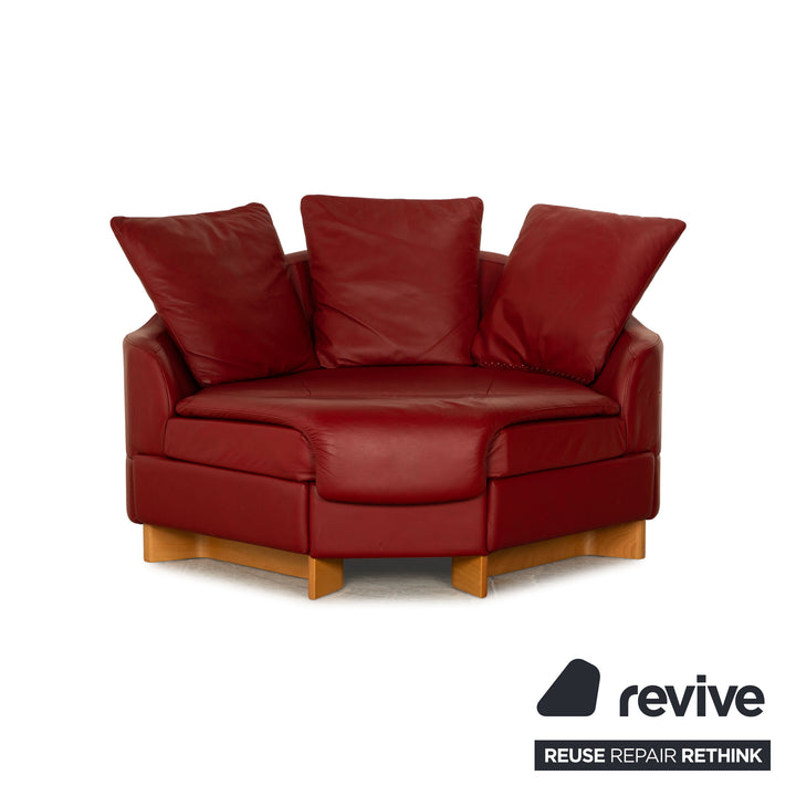 Stressless Corner Part XXL Leather Armchair Red Lounger Couch Sofa