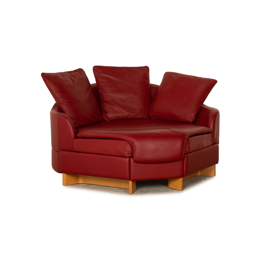 Stressless Corner Part XXL Leather Armchair Red Lounger Couch Sofa