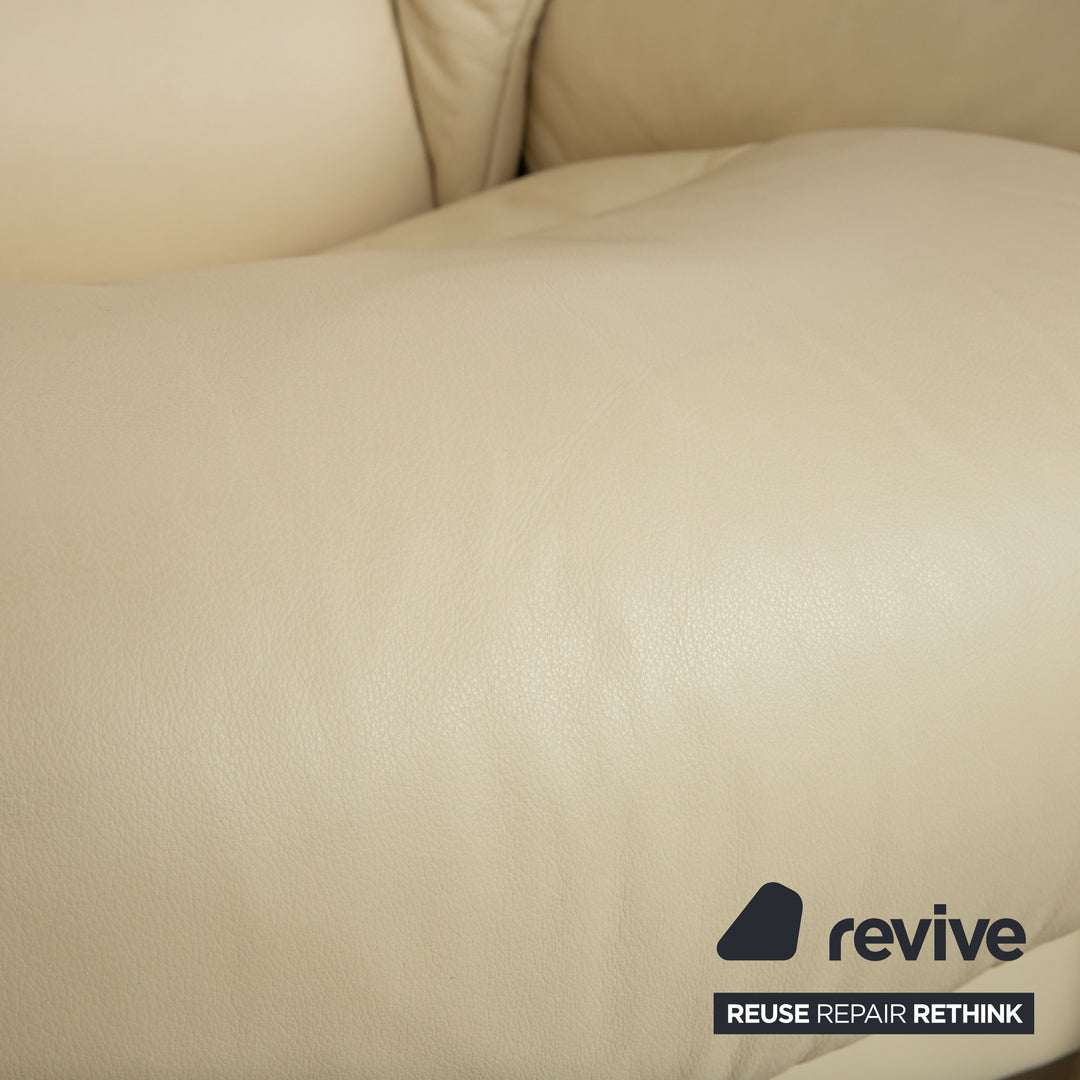 Stressless Eldorado Garnitur Leder Sessel Creme Beige manuelle Funktion