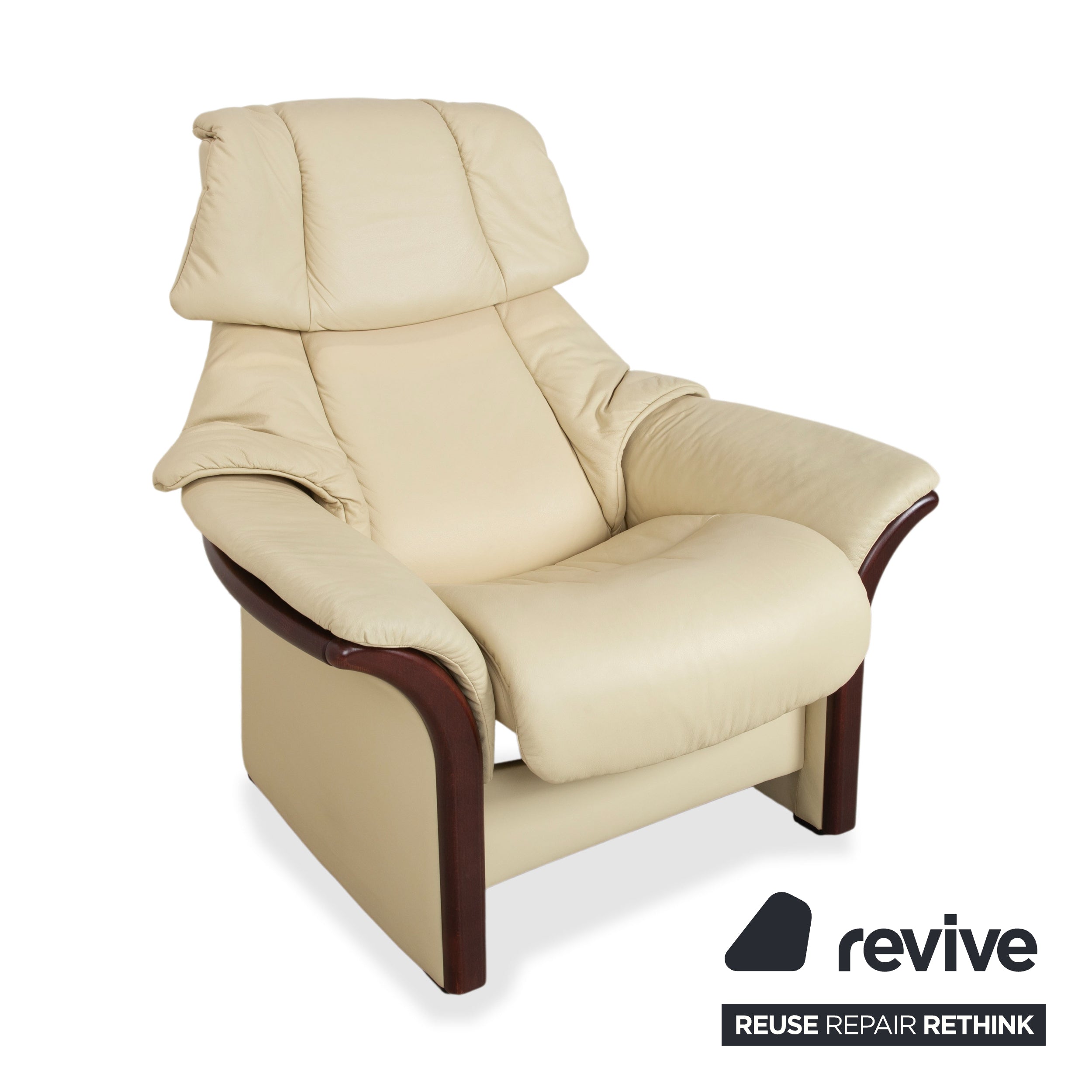 Stressless Eldorado Sofa Set Leather Armchair Cream Beige Manual Function