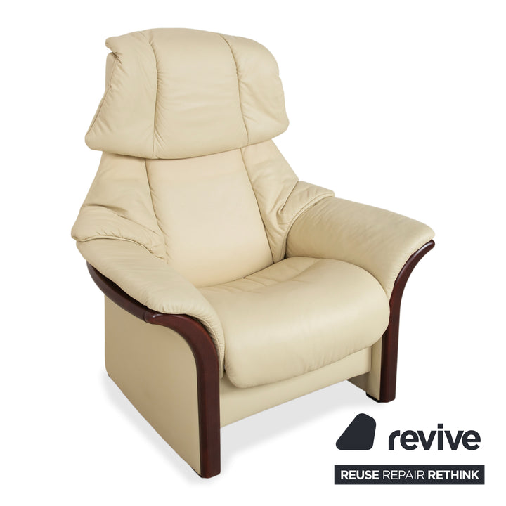Stressless Eldorado Garnitur Leder Sessel Creme Beige manuelle Funktion