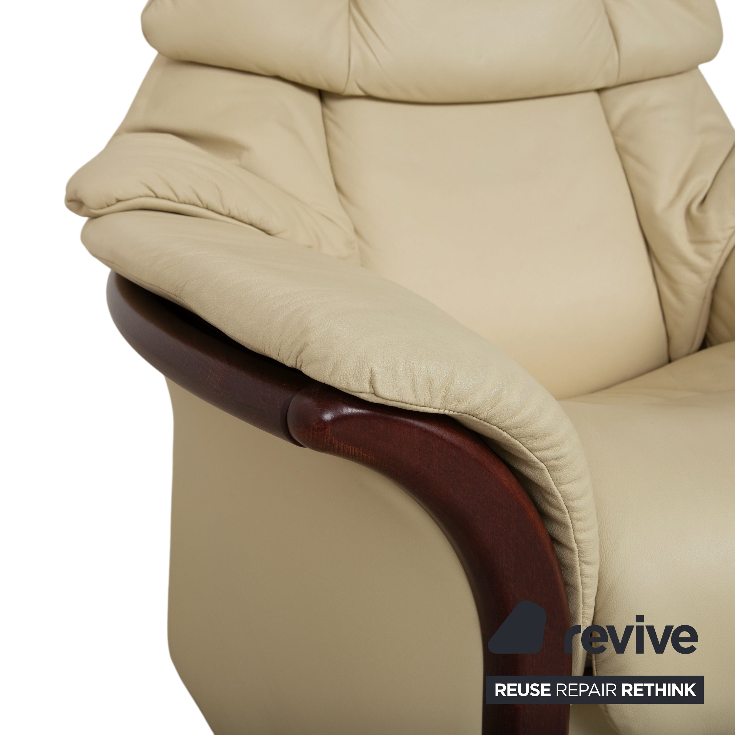 Stressless Eldorado Sofa Set Leather Armchair Cream Beige Manual Function