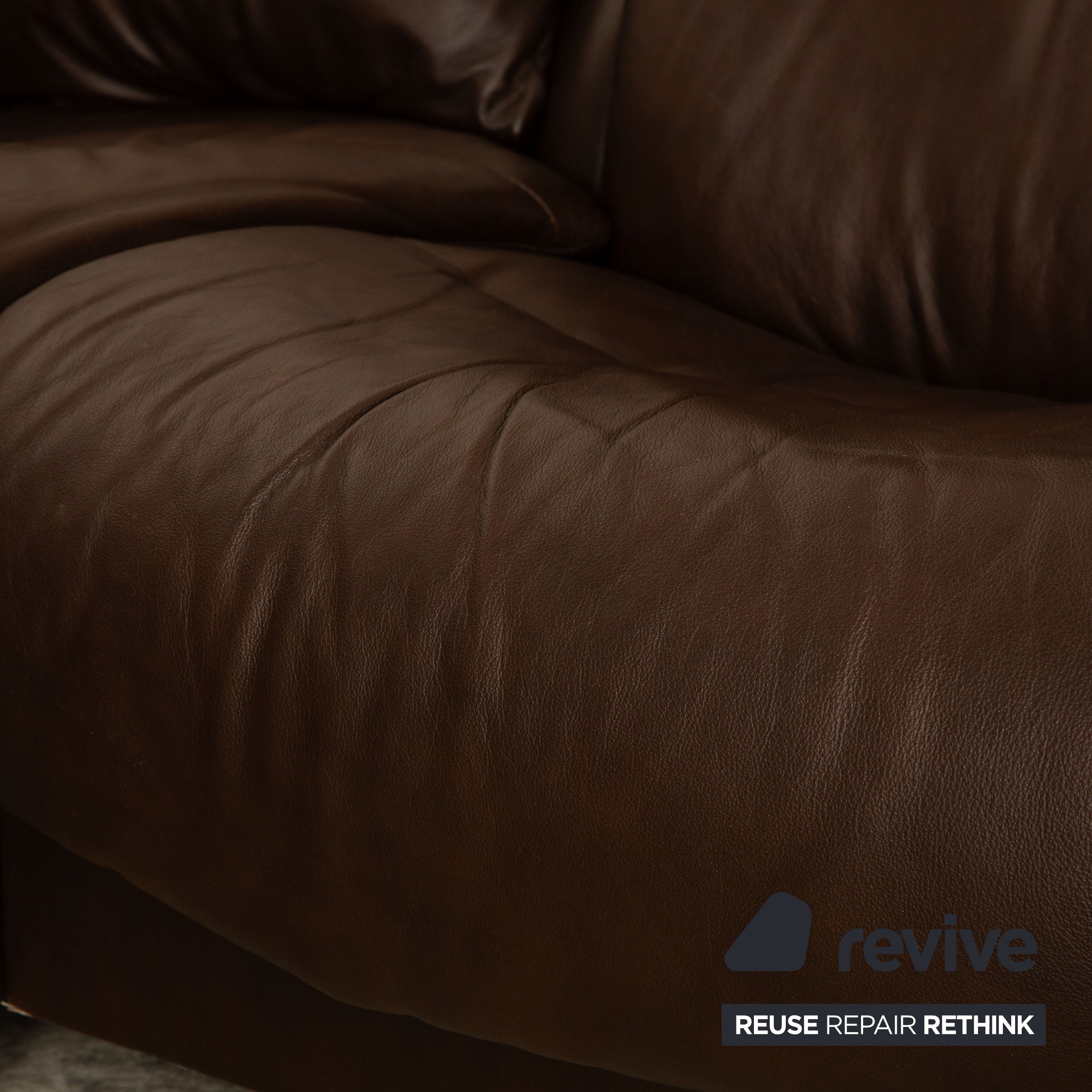Stressless Eldorado Leather Corner Sofa Brown Sofa Couch manual function