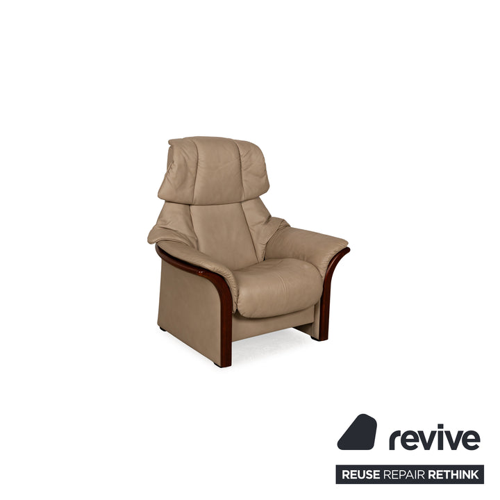 Stressless Eldorado Leder Sessel Beige Creme manuelle Funktion