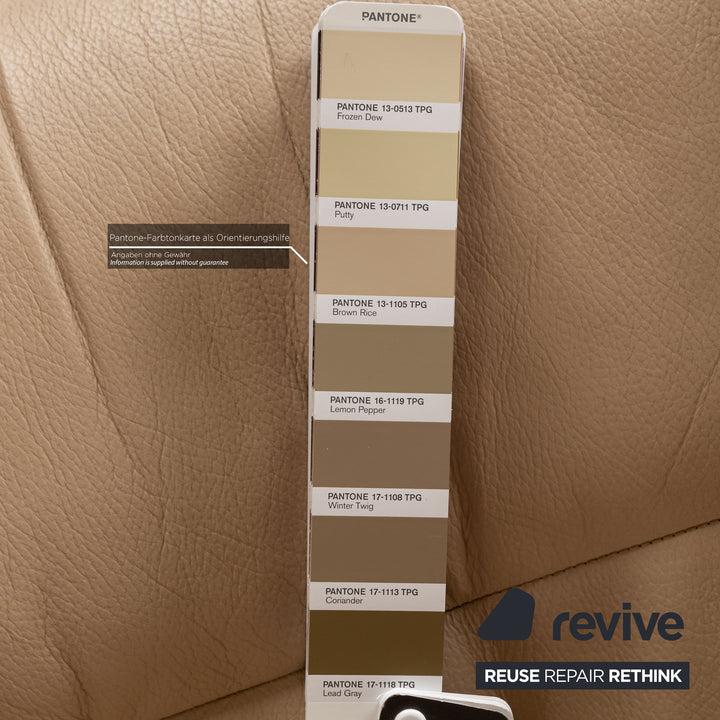 Stressless Eldorado Leather Armchair Beige manual function