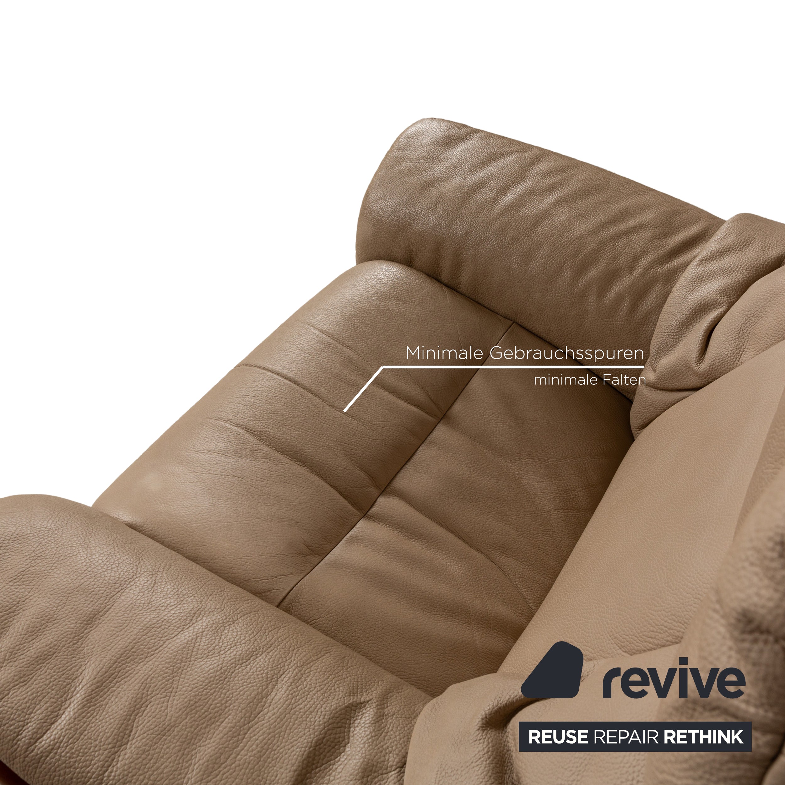 Stressless Eldorado Leather Armchair Beige manual function