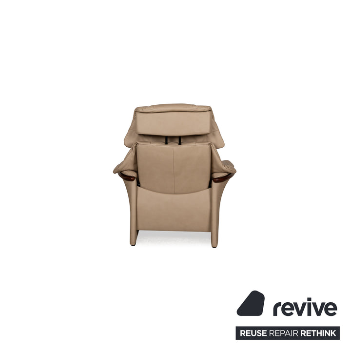 Fauteuil en cuir Stressless Eldorado Beige fonction manuelle