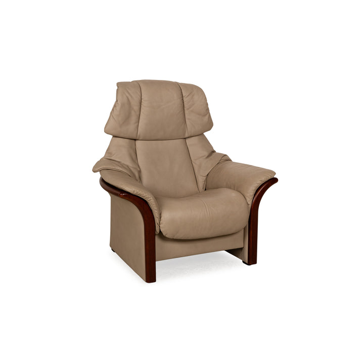 Fauteuil en cuir Stressless Eldorado Beige fonction manuelle