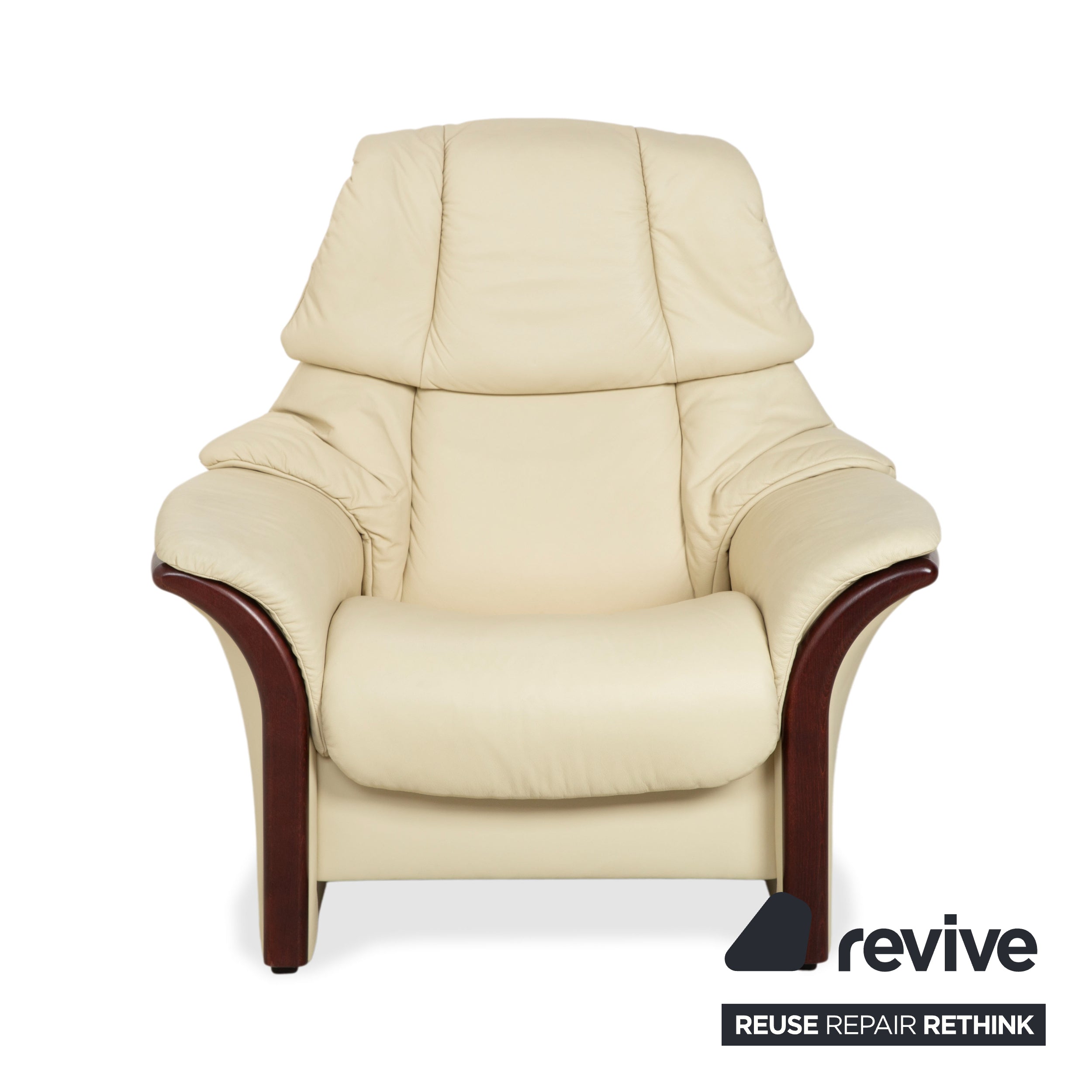 Stressless Eldorado Leather Recliner Cream Beige Manual Function