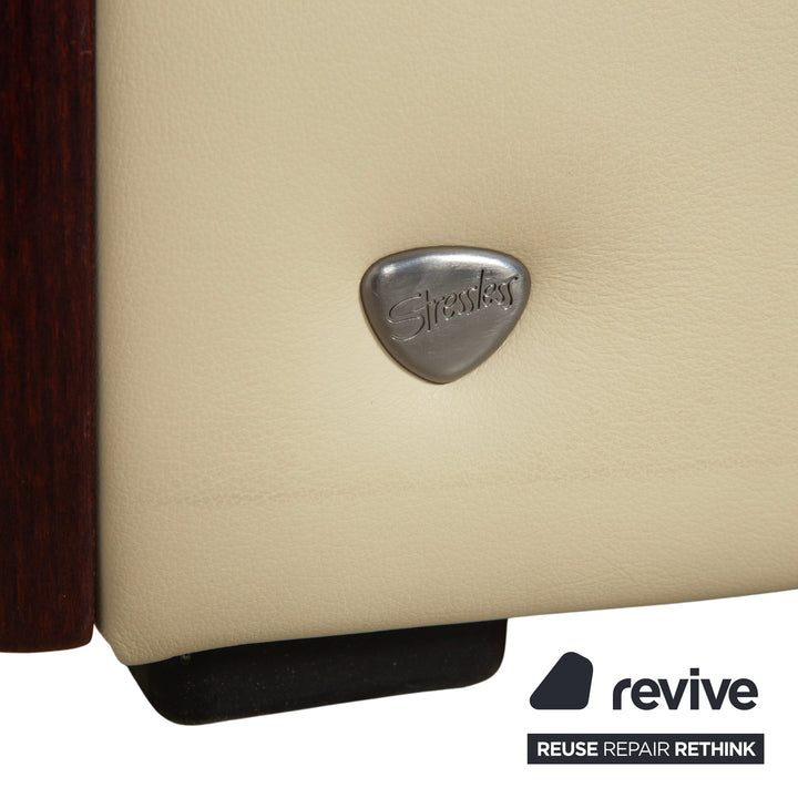 Stressless Eldorado Leder Sessel Creme Beige manuelle Funktion