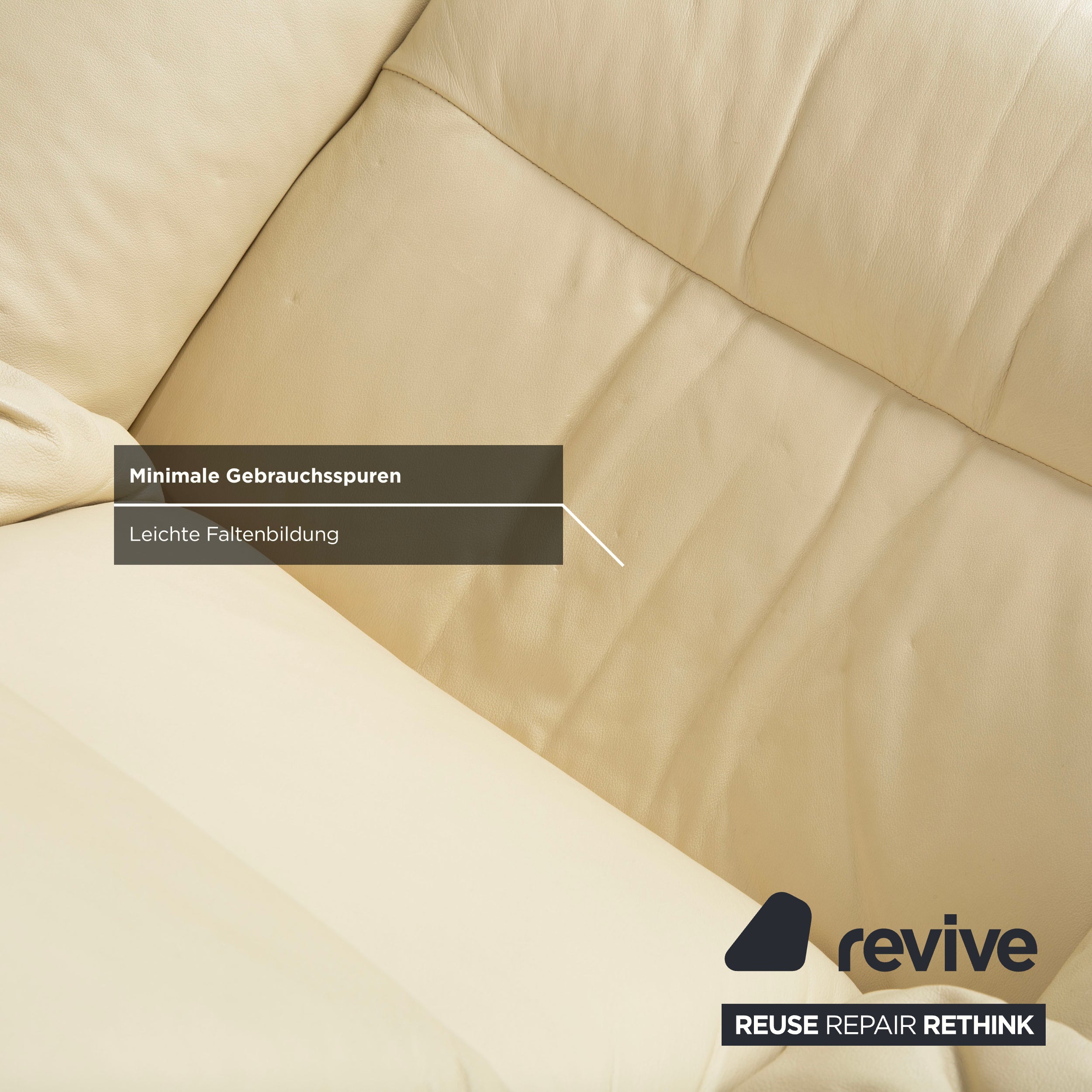 Stressless Eldorado Leather Recliner Cream Beige Manual Function