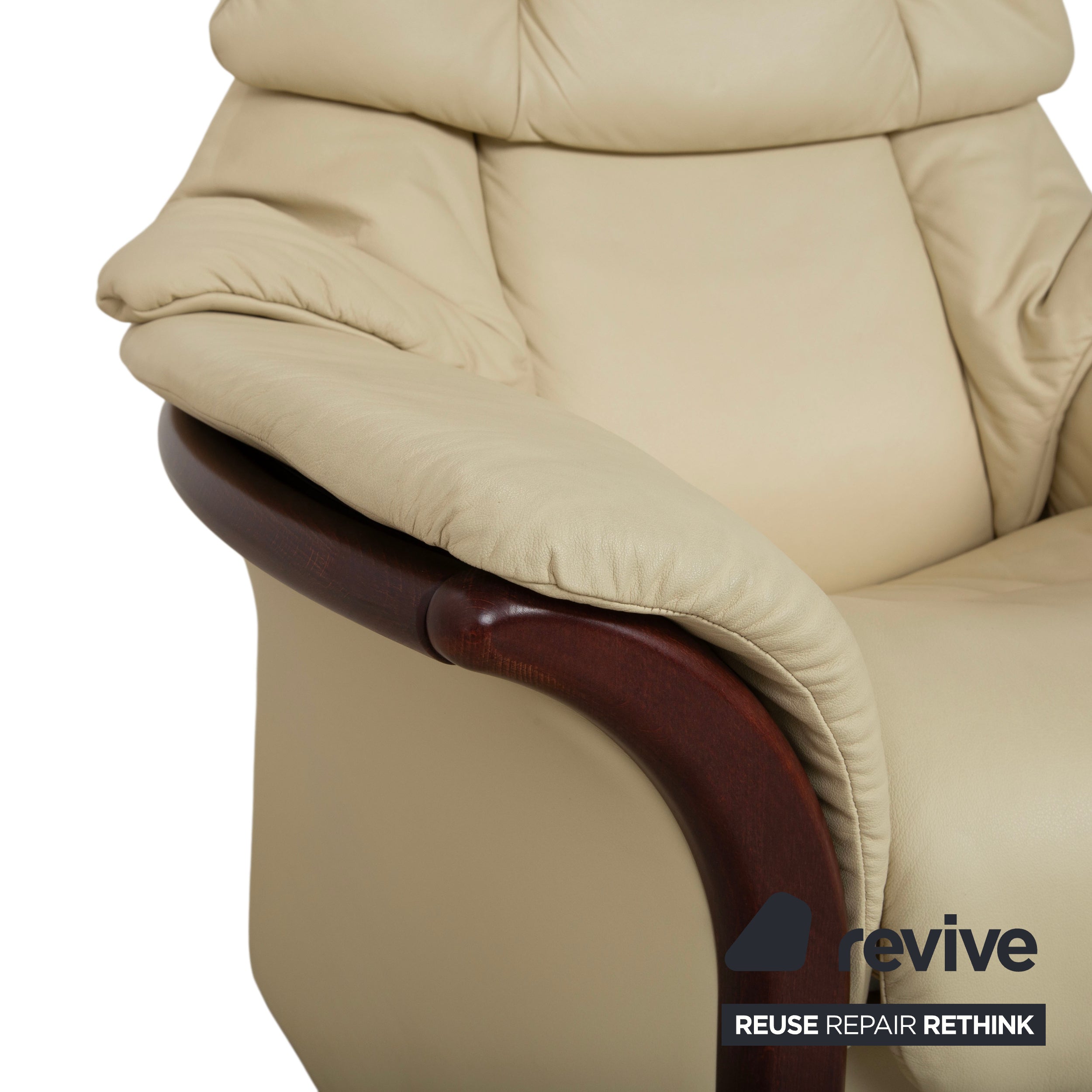 Stressless Eldorado Leather Recliner Cream Beige Manual Function