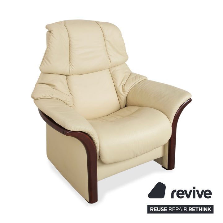 Stressless Eldorado Leder Sessel Creme Beige manuelle Funktion