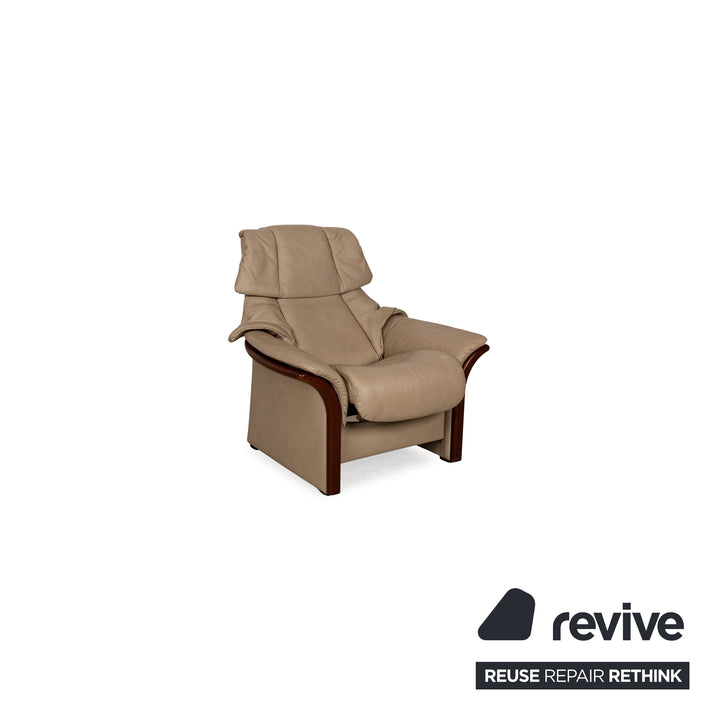 Ensemble de canapés en cuir Stressless Eldorado beige crème 3x fauteuils canapé deux places fonction manuelle