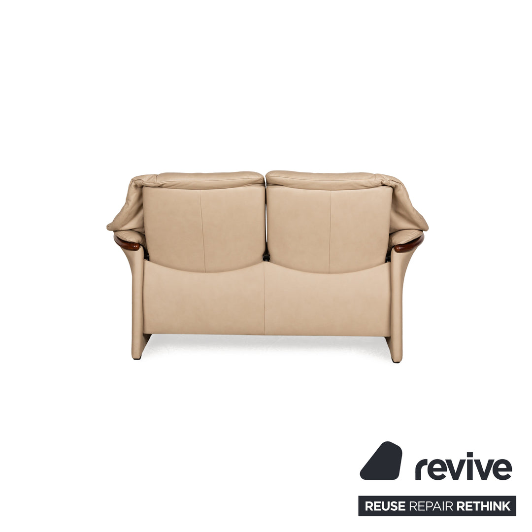 Ensemble de canapés en cuir Stressless Eldorado beige crème 3x fauteuils canapé deux places fonction manuelle