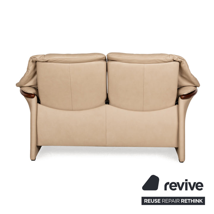 Stressless Eldorado Leder Zweisitzer Beige Creme Sofa Couch manuelle Funktion