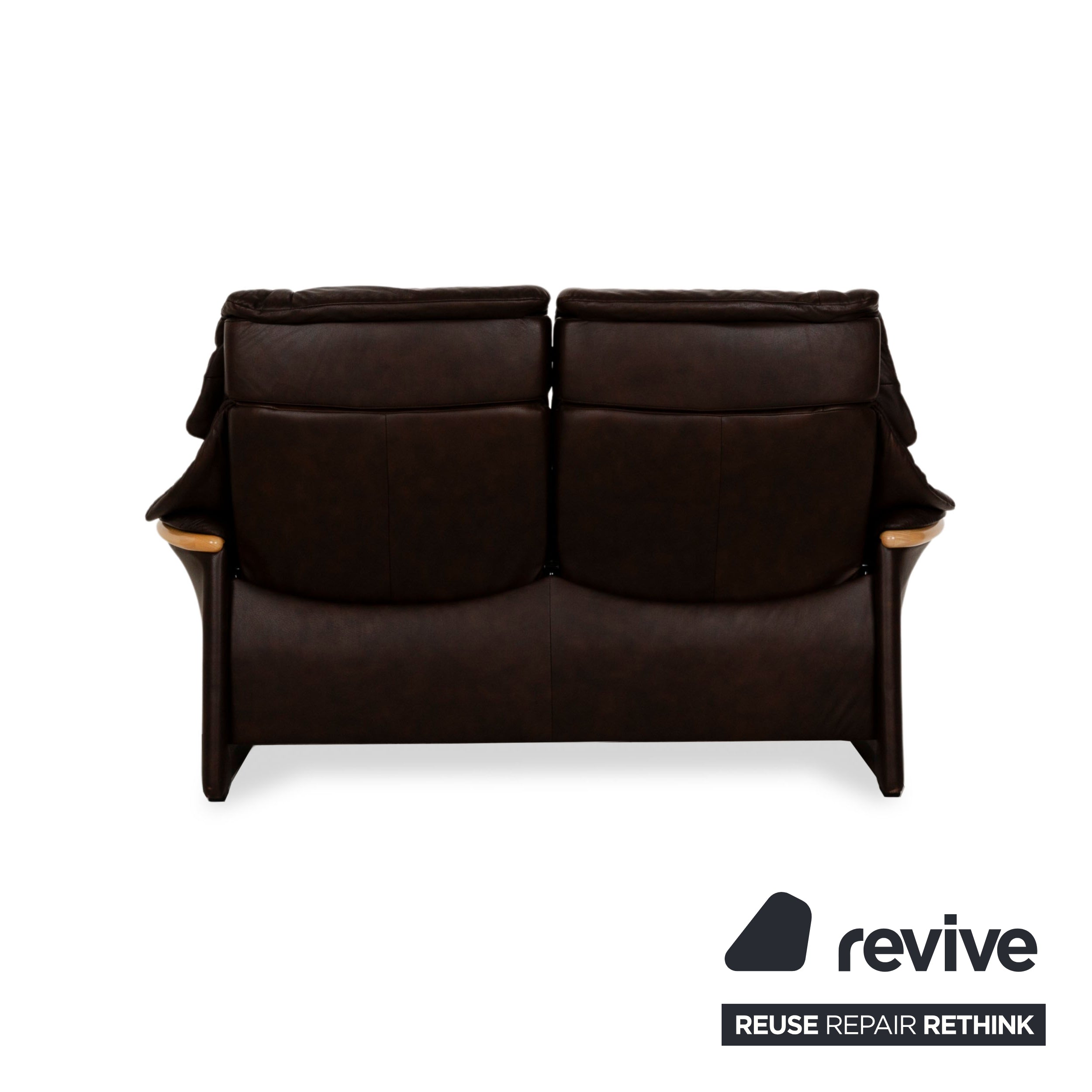 Canapé 2 places en cuir marron Stressless Eldorado