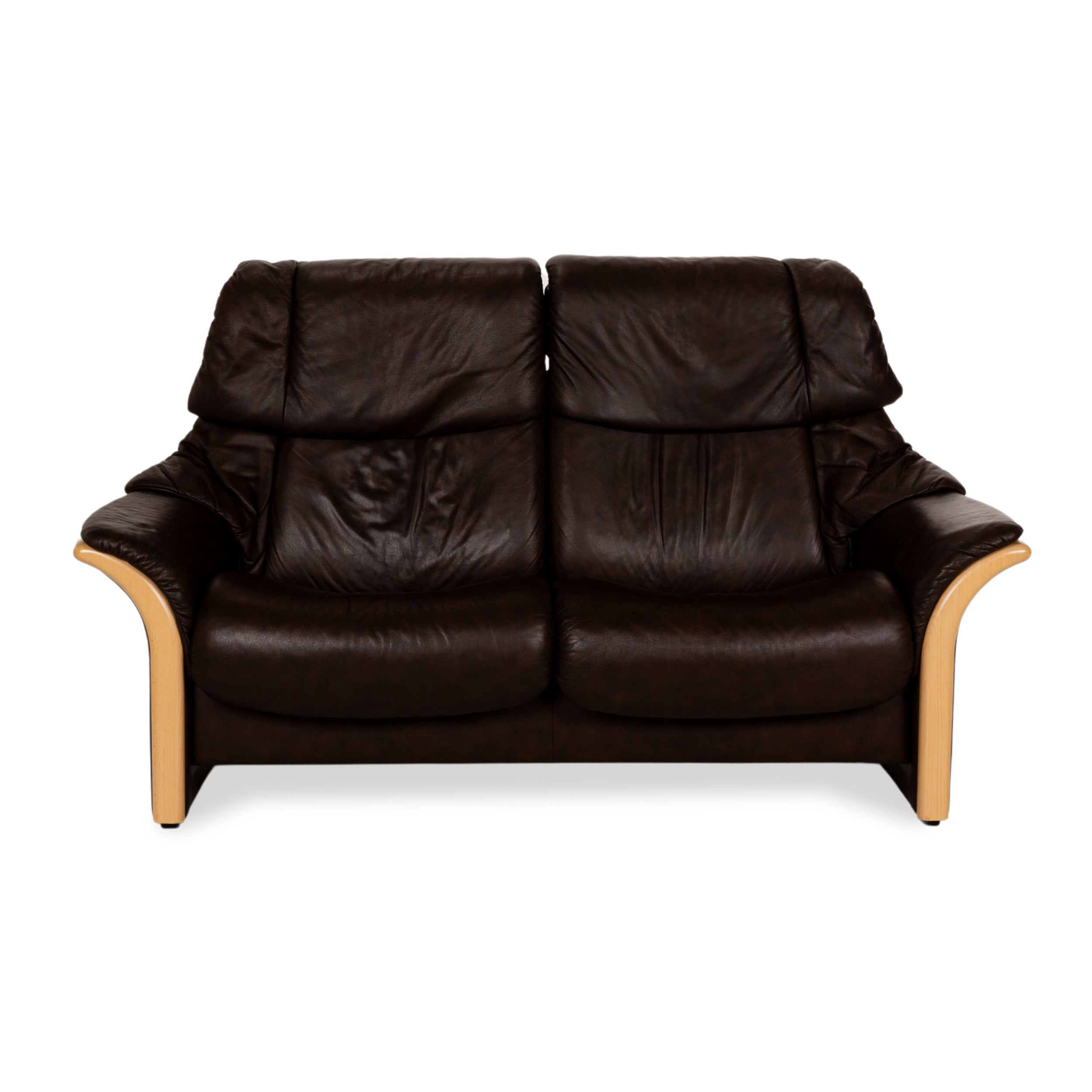 Canapé 2 places en cuir marron Stressless Eldorado