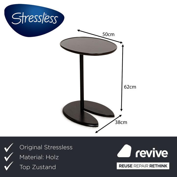 Stressless Ellipse Table Side Table Wood Black Black-Brown