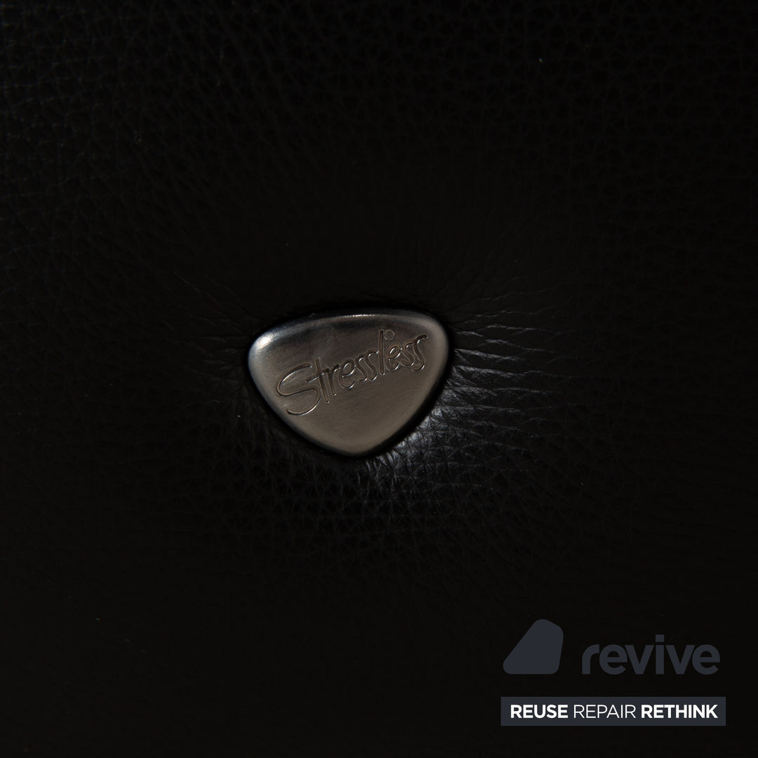 Stressless Emily Leder Ecksofa Schwarz elektrische Funktion Sofa Couch