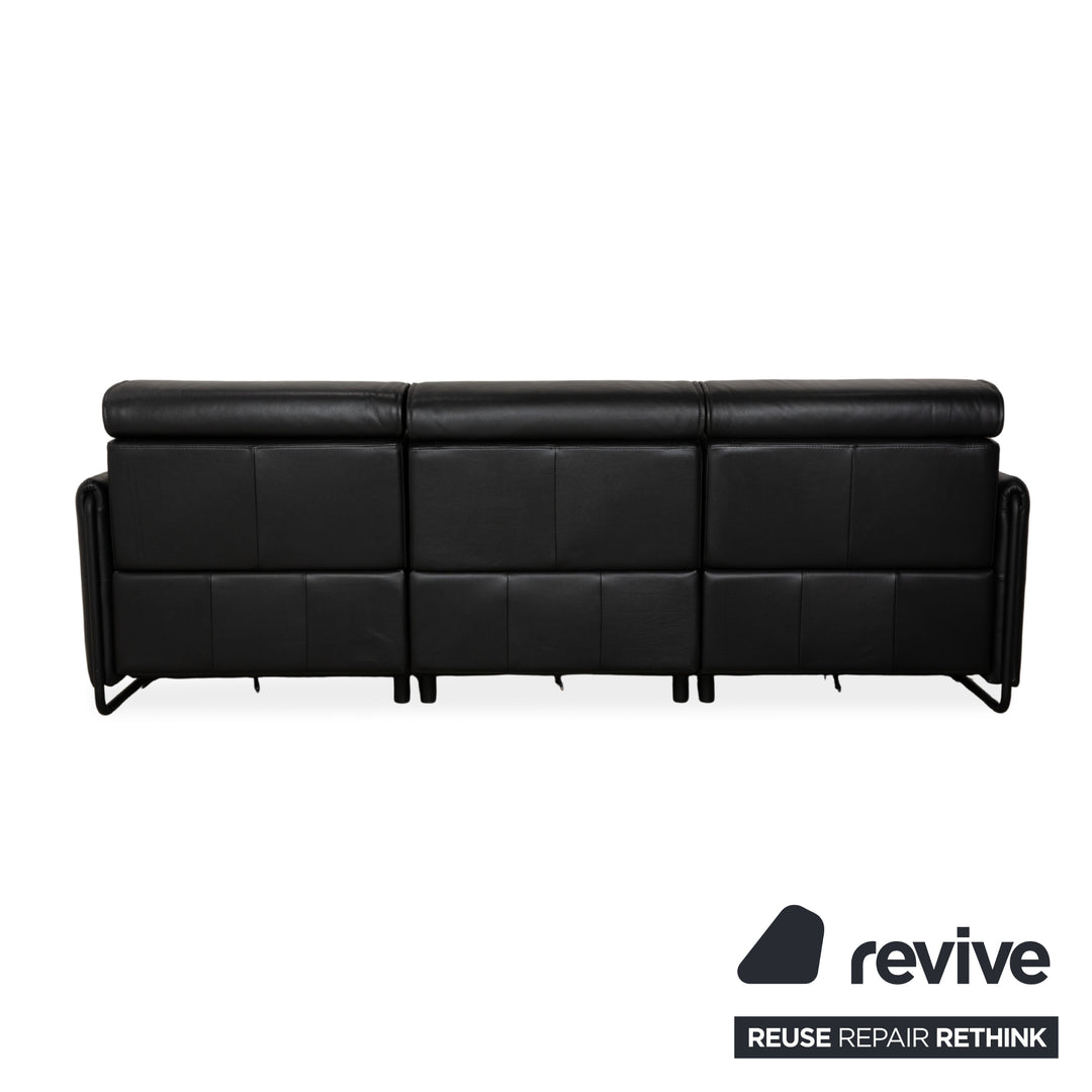 Stressless Emily Leder Ecksofa Schwarz elektrische Funktion Sofa Couch