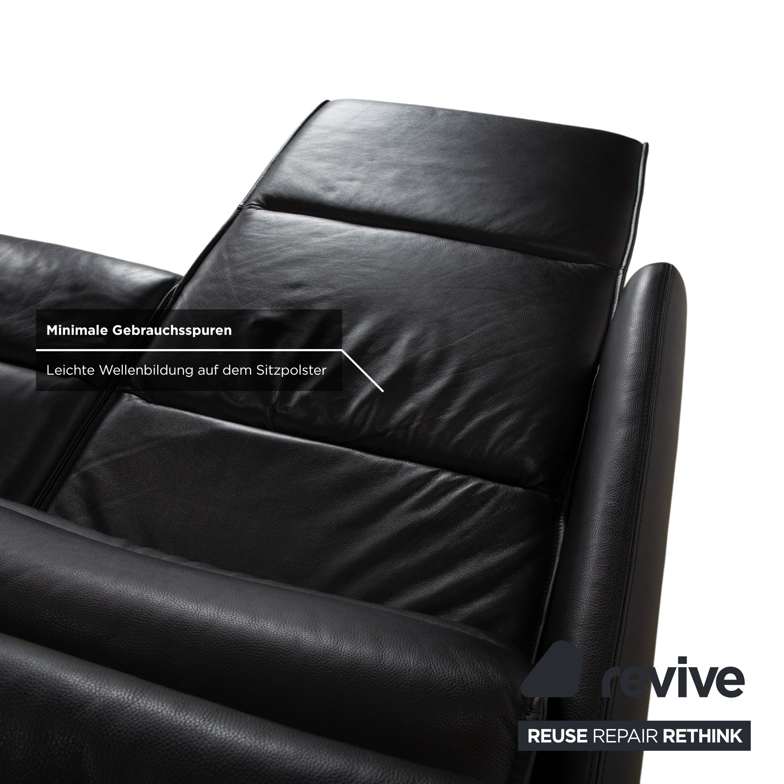 Stressless Emily Leder Ecksofa Schwarz elektrische Funktion Sofa Couch