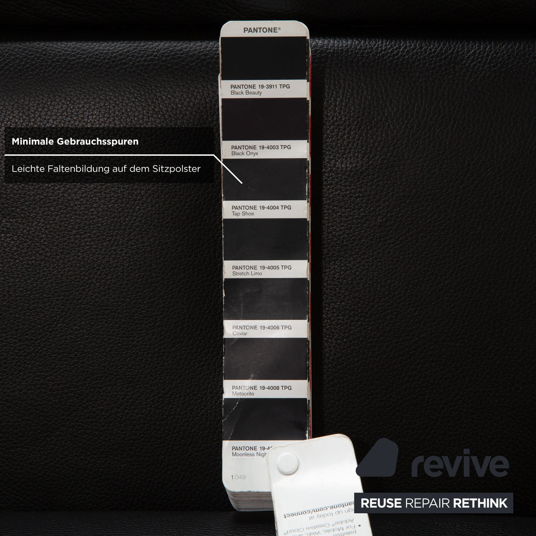 Stressless Emily Leder Ecksofa Schwarz elektrische Funktion Sofa Couch