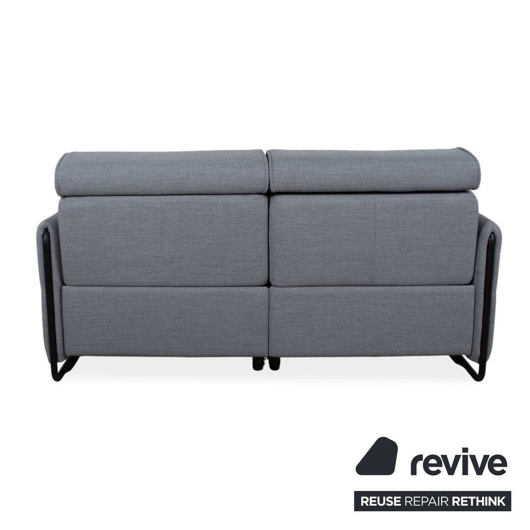 Stressless Emily Two-Seater Sofa, Fabric Grey, Electric Function Couch