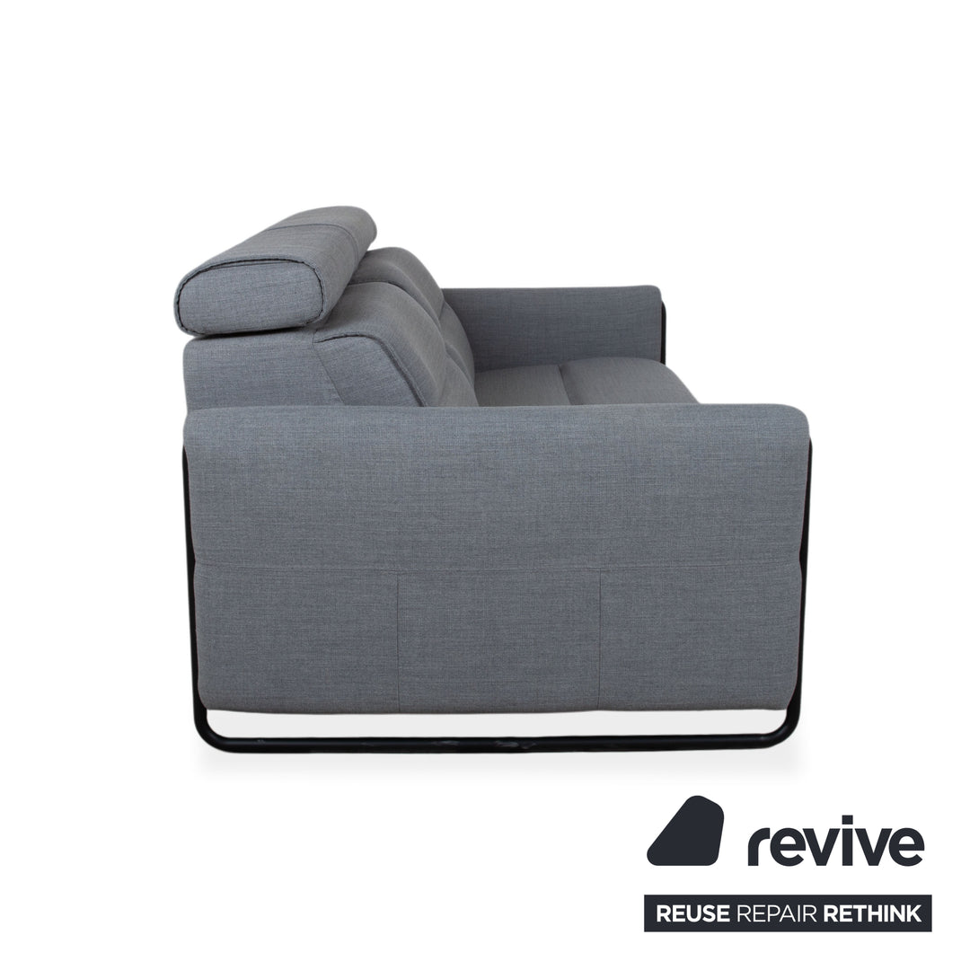 Stressless Emily Zweisitzer Sofa Stoff Grau elektrische Funktion Couch
