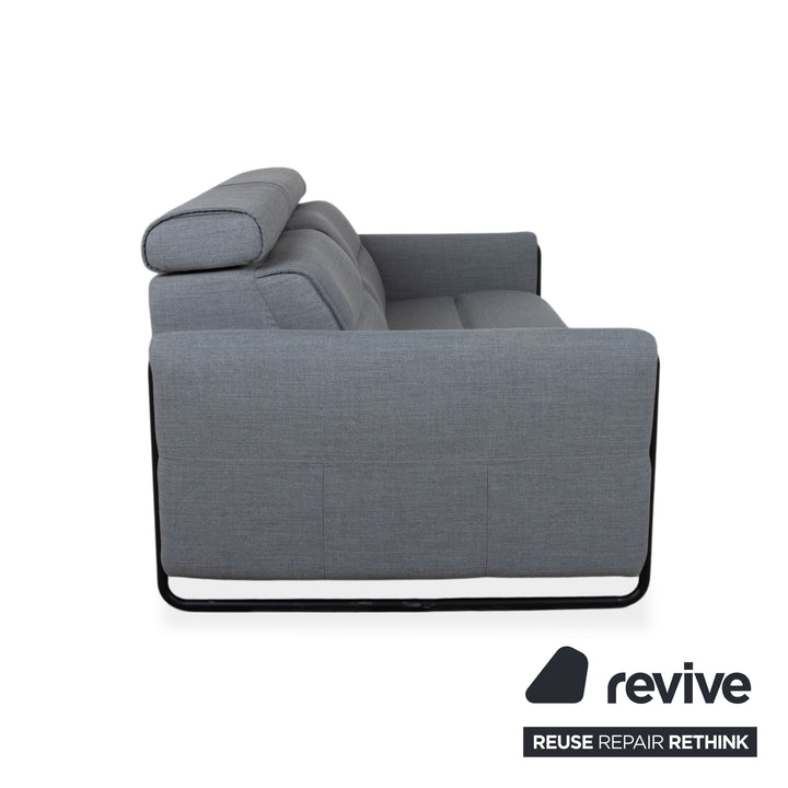 Stressless Emily Two-Seater Sofa, Fabric Grey, Electric Function Couch