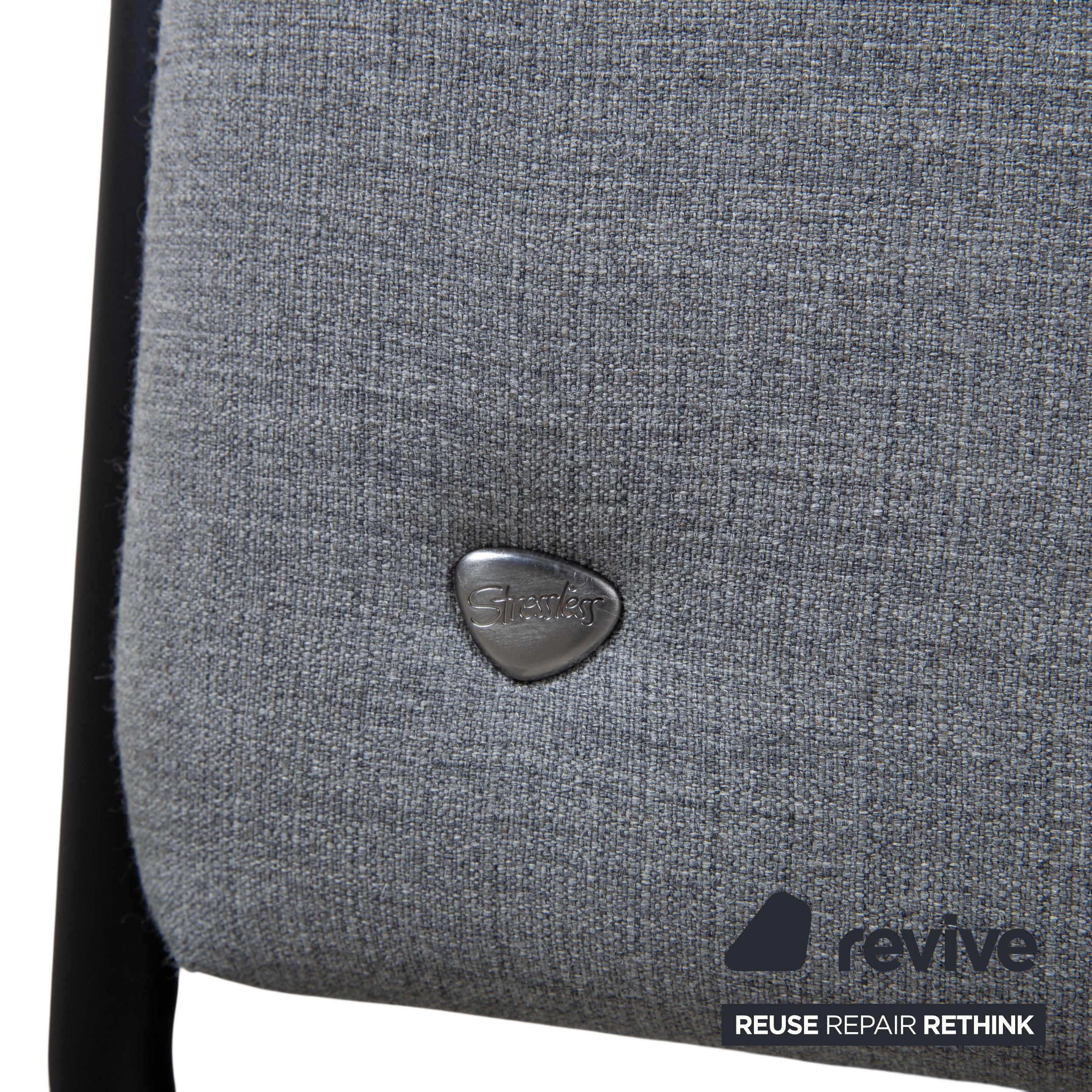 Stressless Emily Zweisitzer Sofa Stoff Grau elektrische Funktion Couch