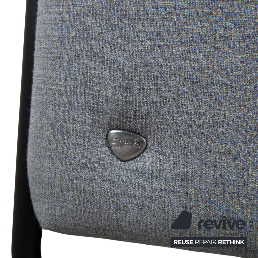 Stressless Emily Zweisitzer Sofa Stoff Grau elektrische Funktion Couch