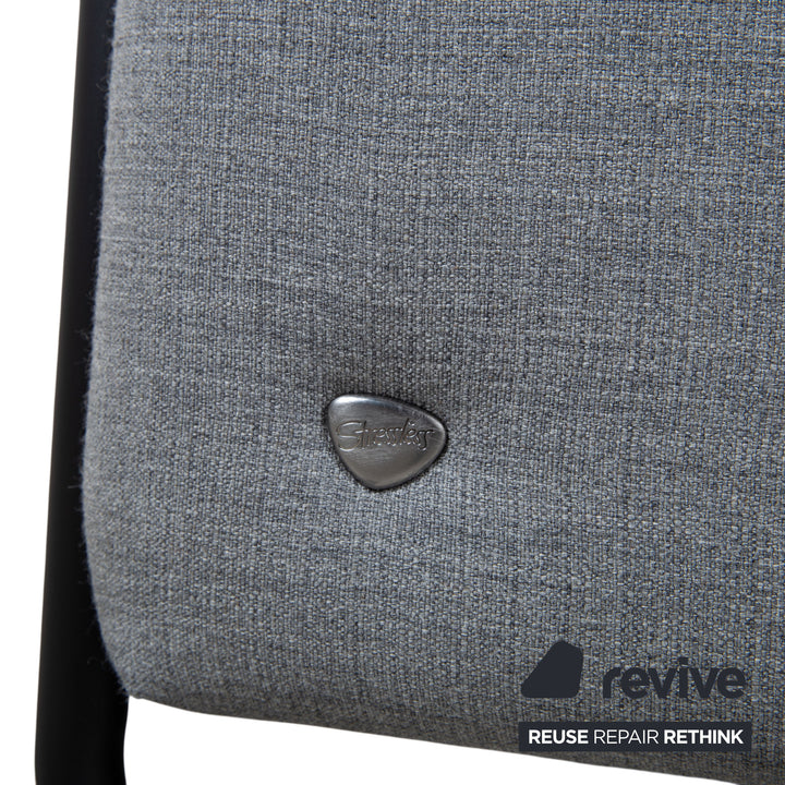 Stressless Emily Zweisitzer Sofa Stoff Grau elektrische Funktion Couch
