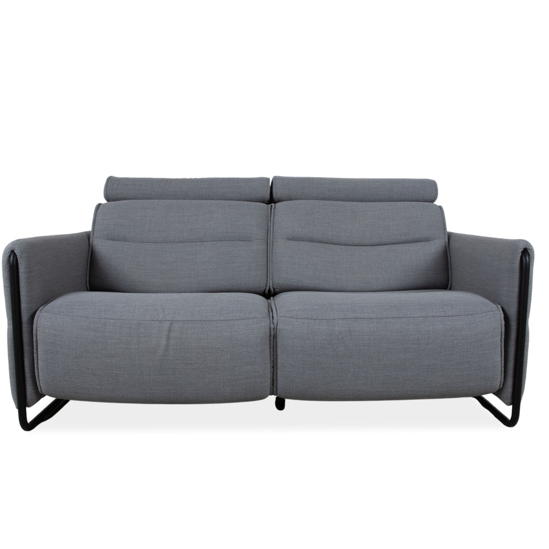 Stressless Emily Two-Seater Sofa, Fabric Grey, Electric Function Couch