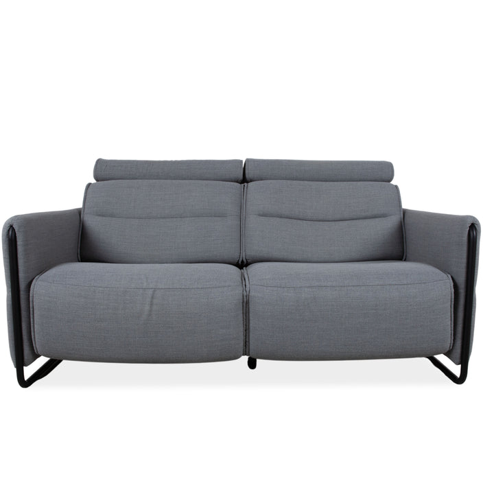 Stressless Emily Two-Seater Sofa, Fabric Grey, Electric Function Couch